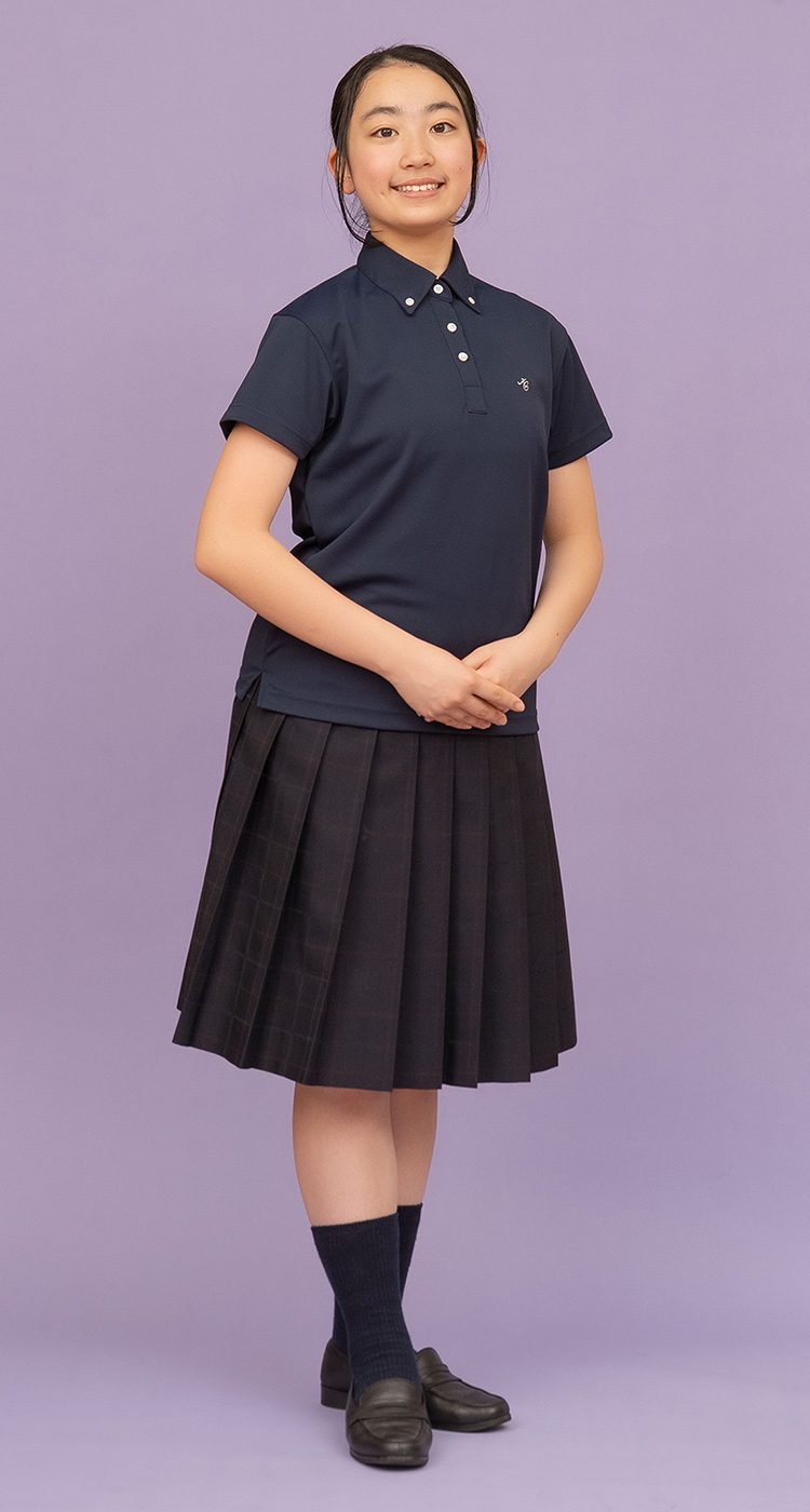中学校 制服 ポロシャツの写真